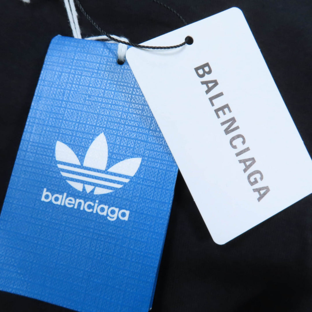 Pristine BALENCIAGA×adidas Short sleeve T-shirt black cotton Women XS 723782