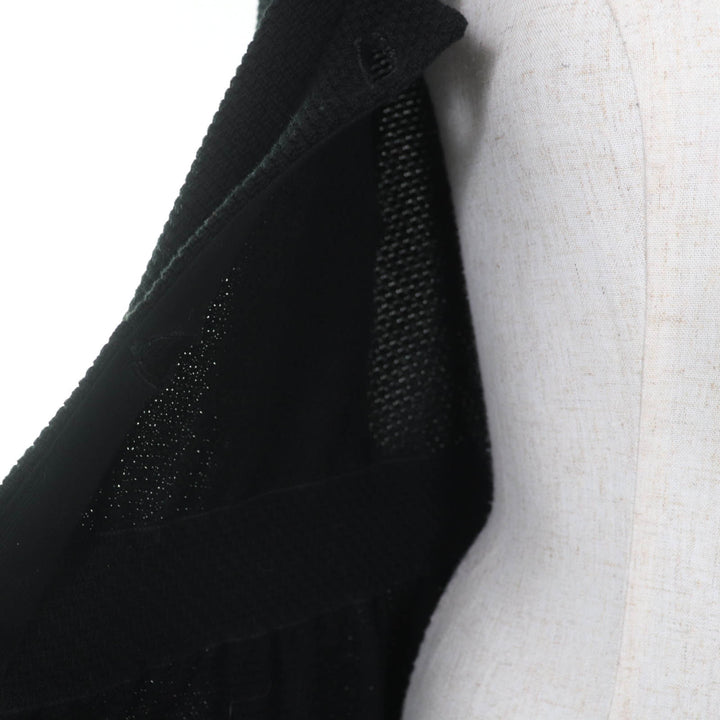 Great Christian Dior coat Leather knitwear black cotton Women 40 1C24801GM528