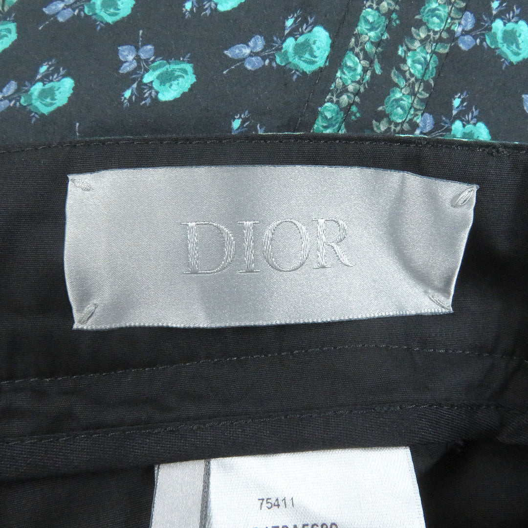 DIOR パンツ ローズプリント ショートパンツ ブラック コットン メンズ 46 293C170A5680 美品