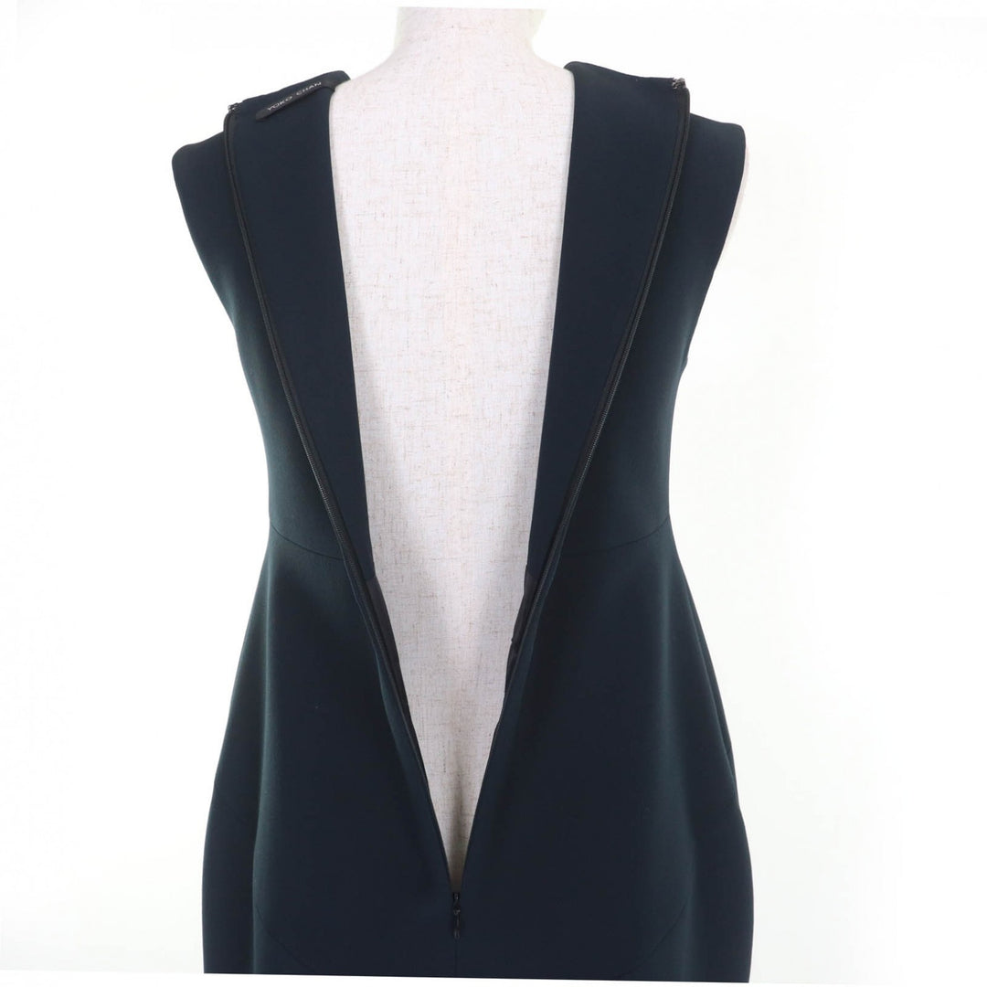 Excellent YOKO CHAN one piece Sleeveless Dark navy Women 36 YCD-418-198