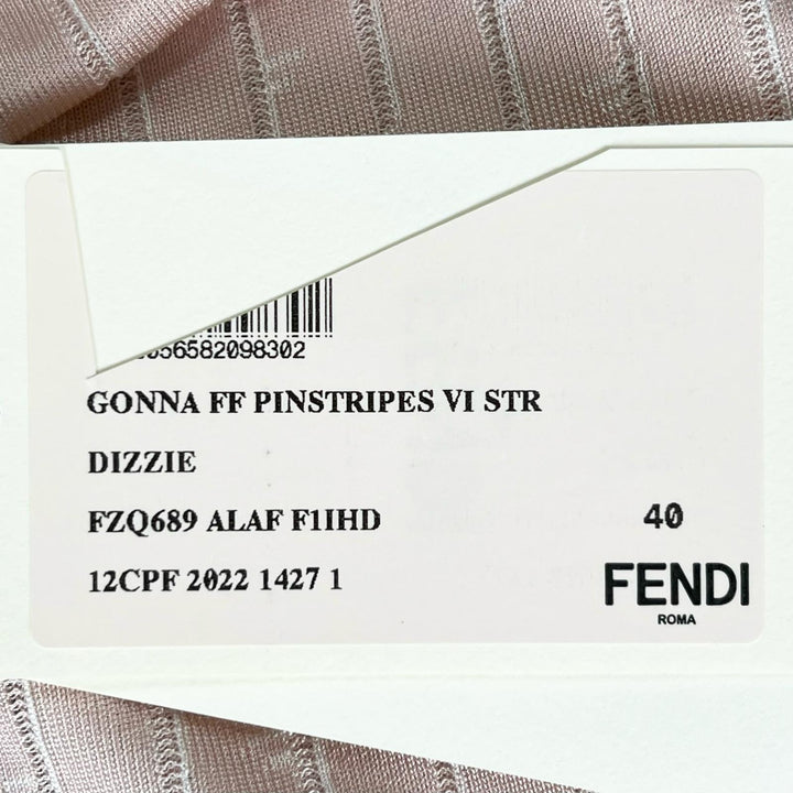 新品 FENDI スカート 膝丈 タイトニット ベビーピンク レーヨン レディース 40 FZQ689
