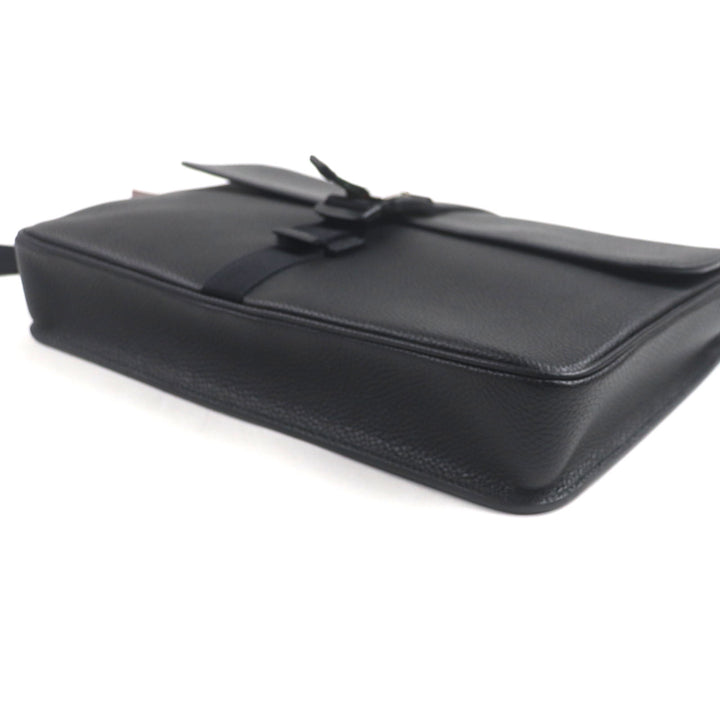 GUCCI Clutch bag Flap-type business case black leather mens 816755
