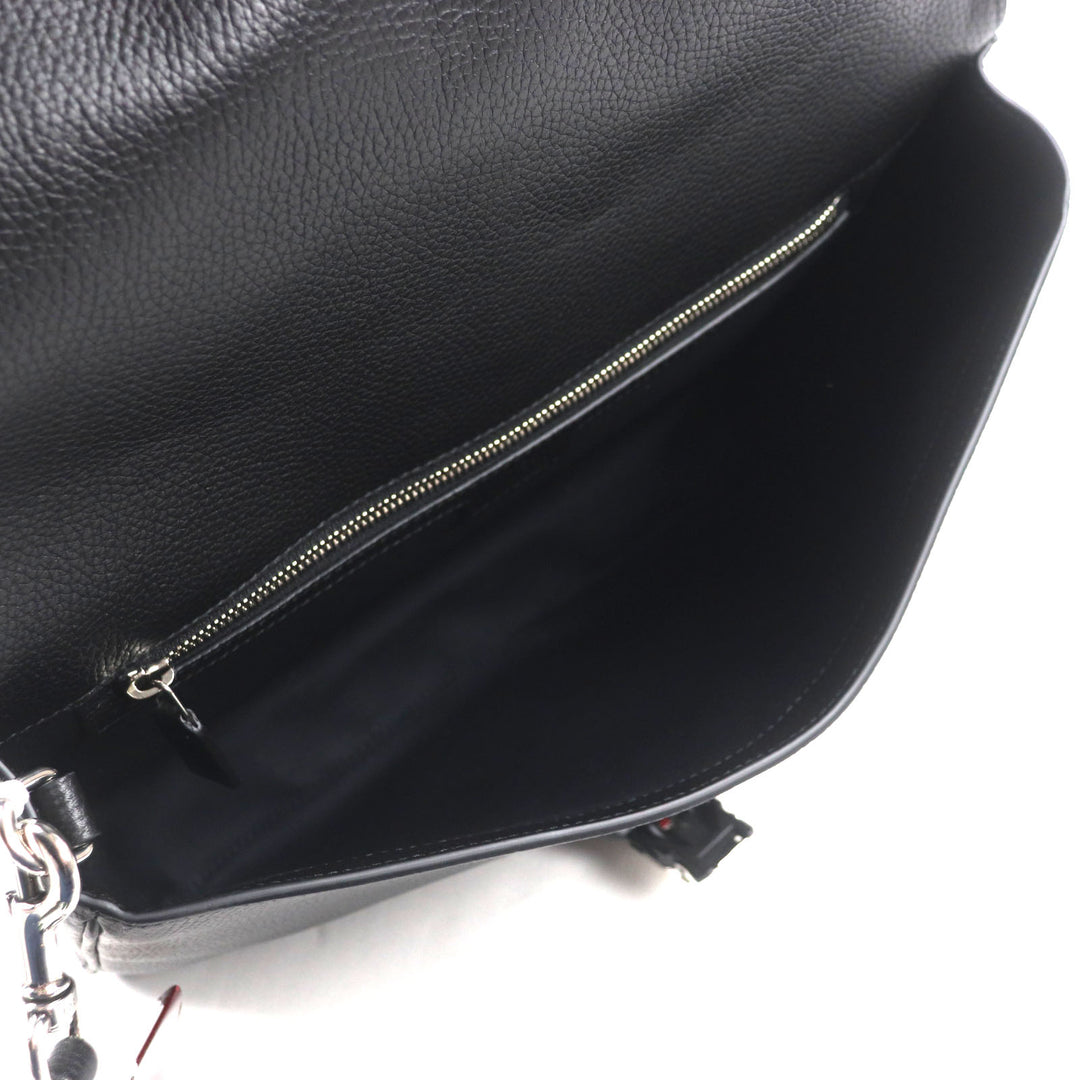 GUCCI Clutch bag Flap-type business case black leather mens 816755