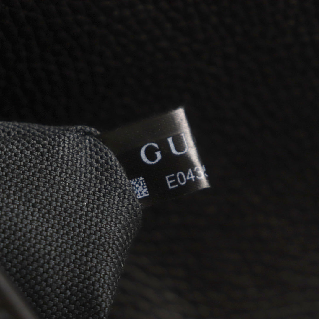 GUCCI Clutch bag Flap-type business case black leather mens 816755
