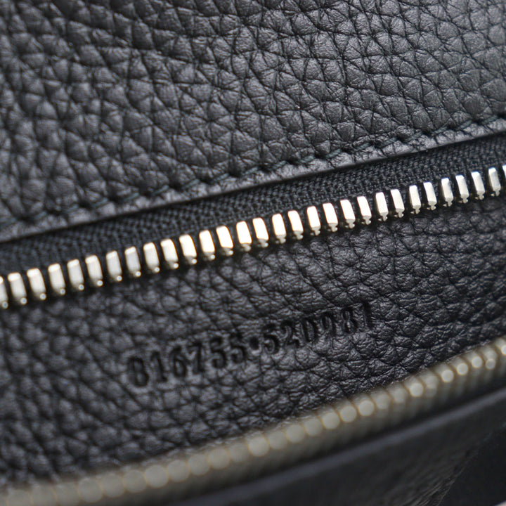 GUCCI Clutch bag Flap-type business case black leather mens 816755