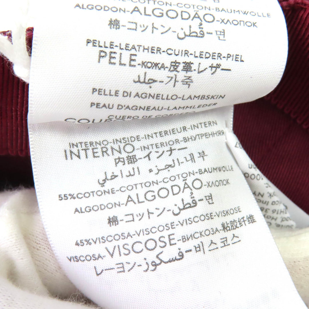 新品 GUCCI キャップ GGモノグラムキャンバス＆レザー ボルドー コットン レディース L 833272