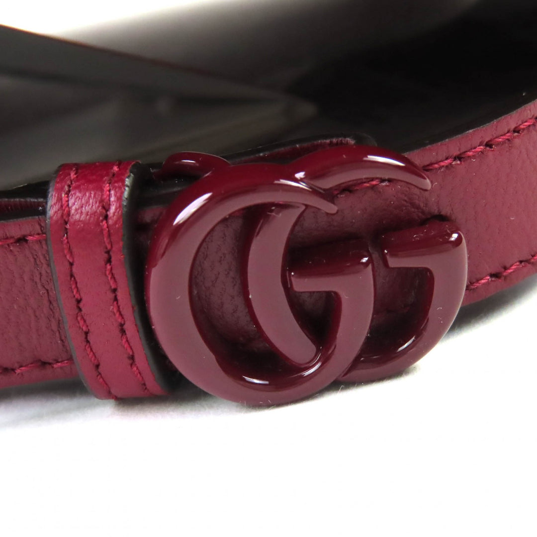 新品 GUCCI キャップ GGモノグラムキャンバス＆レザー ボルドー コットン レディース L 833272