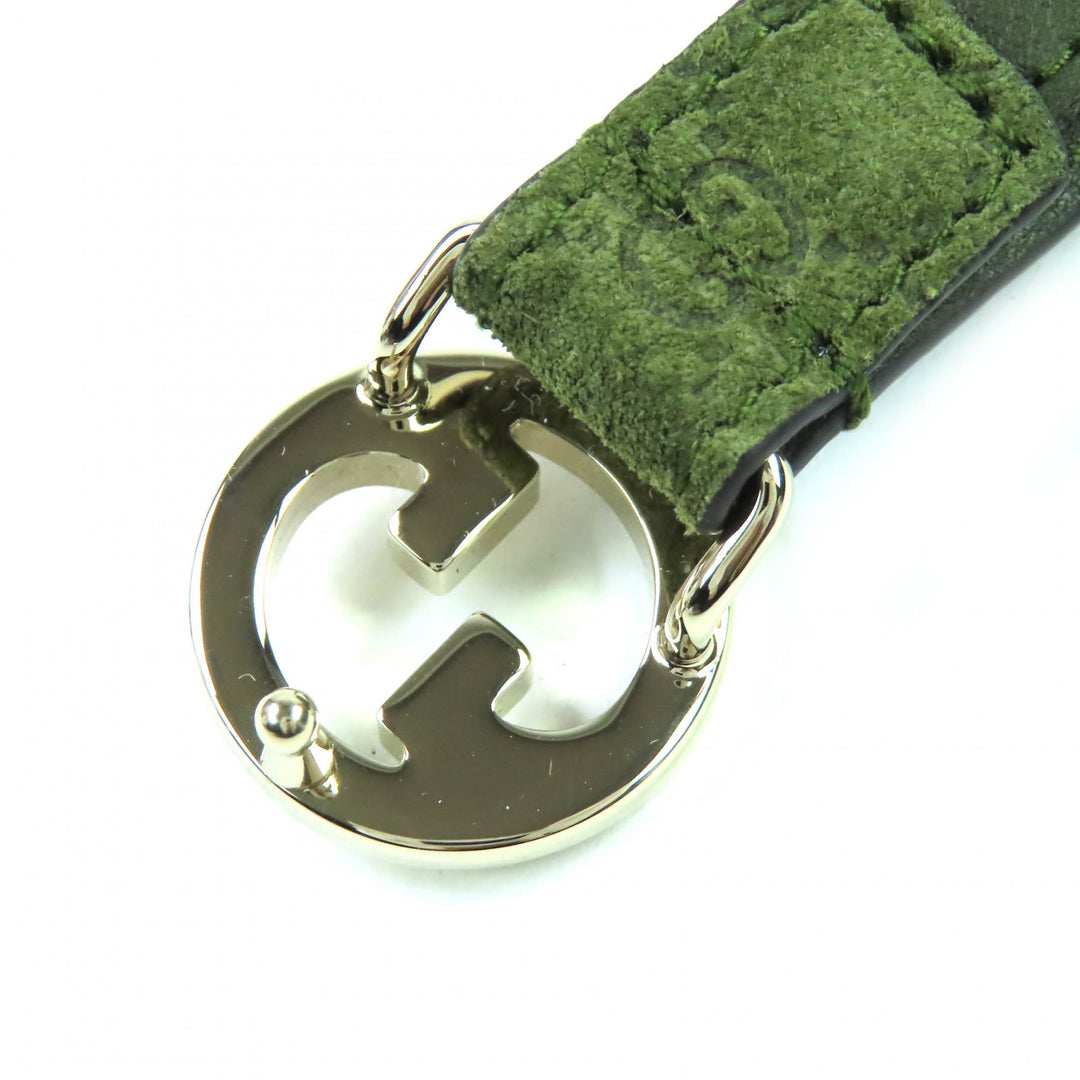 優れた GUCCI ベルト インターロッキングGバックル GGPattern スエードレザー ナローベルト 768431