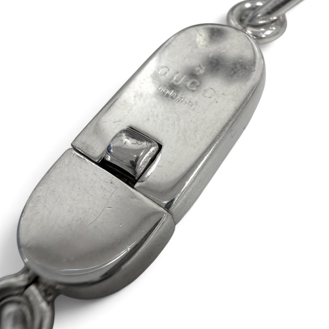 Great GUCCI bracelet Oval Link Chain Silver SV925 mens