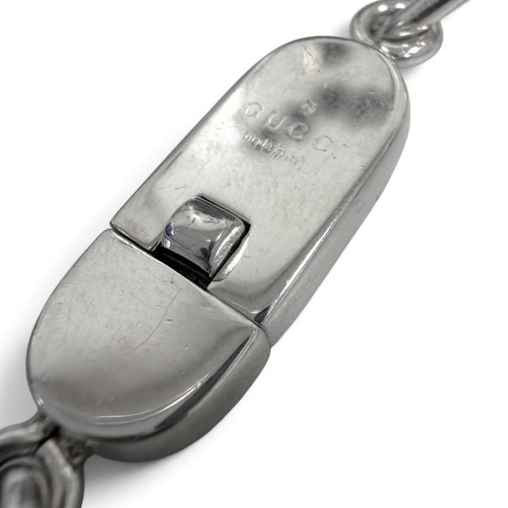 Great GUCCI bracelet Oval Link Chain Silver SV925 mens