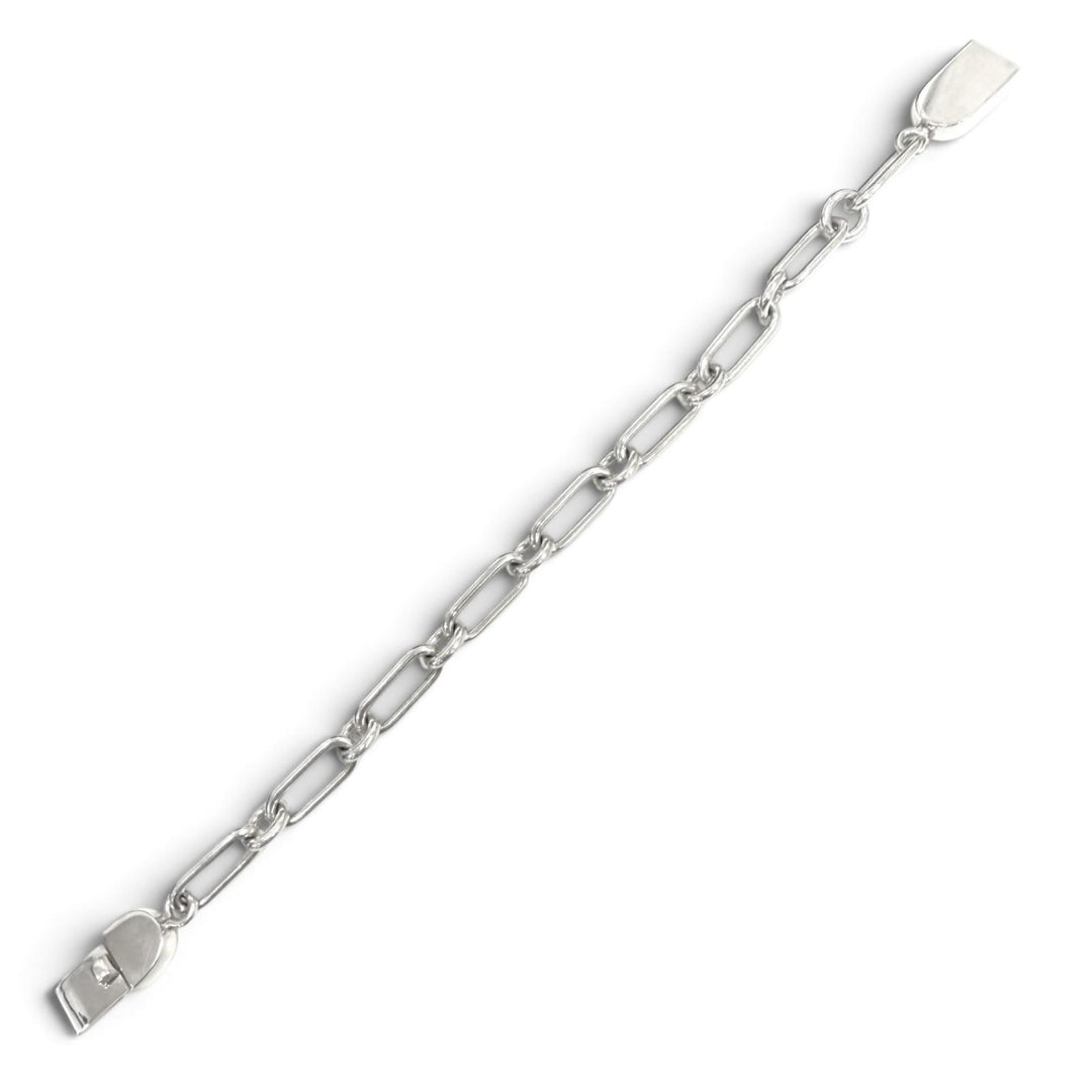 Great GUCCI bracelet Oval Link Chain Silver SV925 mens
