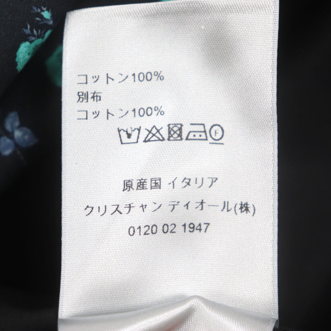 DIOR 半袖シャツ グリーン ブラック コットン メンズ 40 293C517A5679 美品