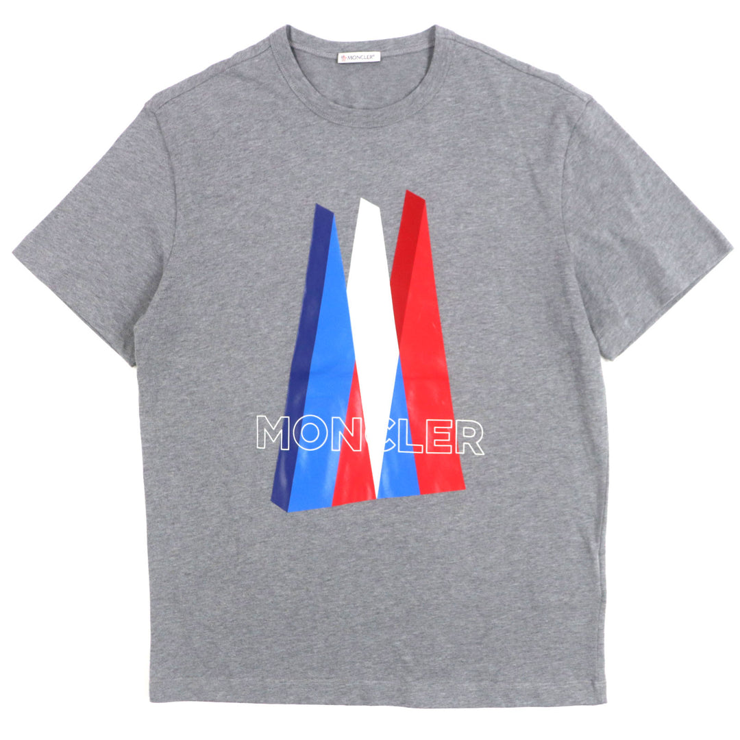 素晴らしい MONCLER 半袖Tシャツ グレー コットン メンズ S