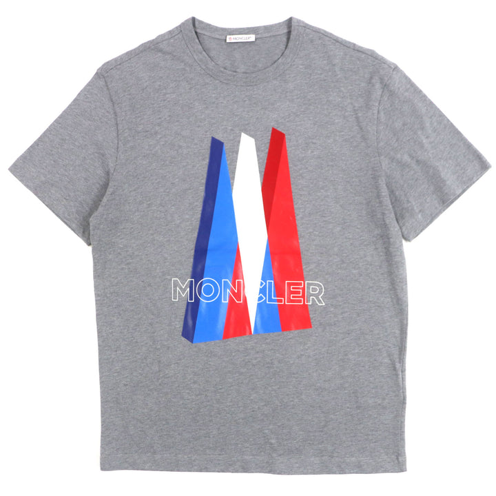 素晴らしい MONCLER 半袖Tシャツ グレー コットン メンズ S