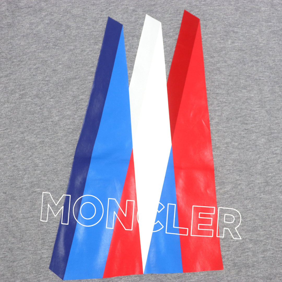 素晴らしい MONCLER 半袖Tシャツ グレー コットン メンズ S