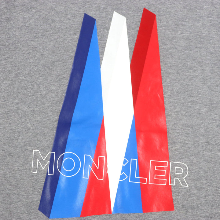 素晴らしい MONCLER 半袖Tシャツ グレー コットン メンズ S