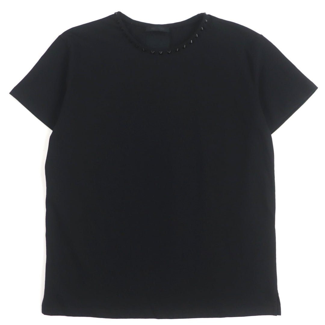 Excellent VALENTINO Short sleeve T-shirt black cotton mens S 2V3MG08X595
