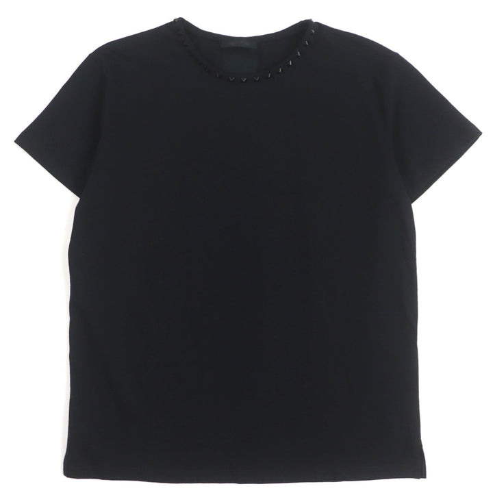 Excellent VALENTINO Short sleeve T-shirt black cotton mens S 2V3MG08X595