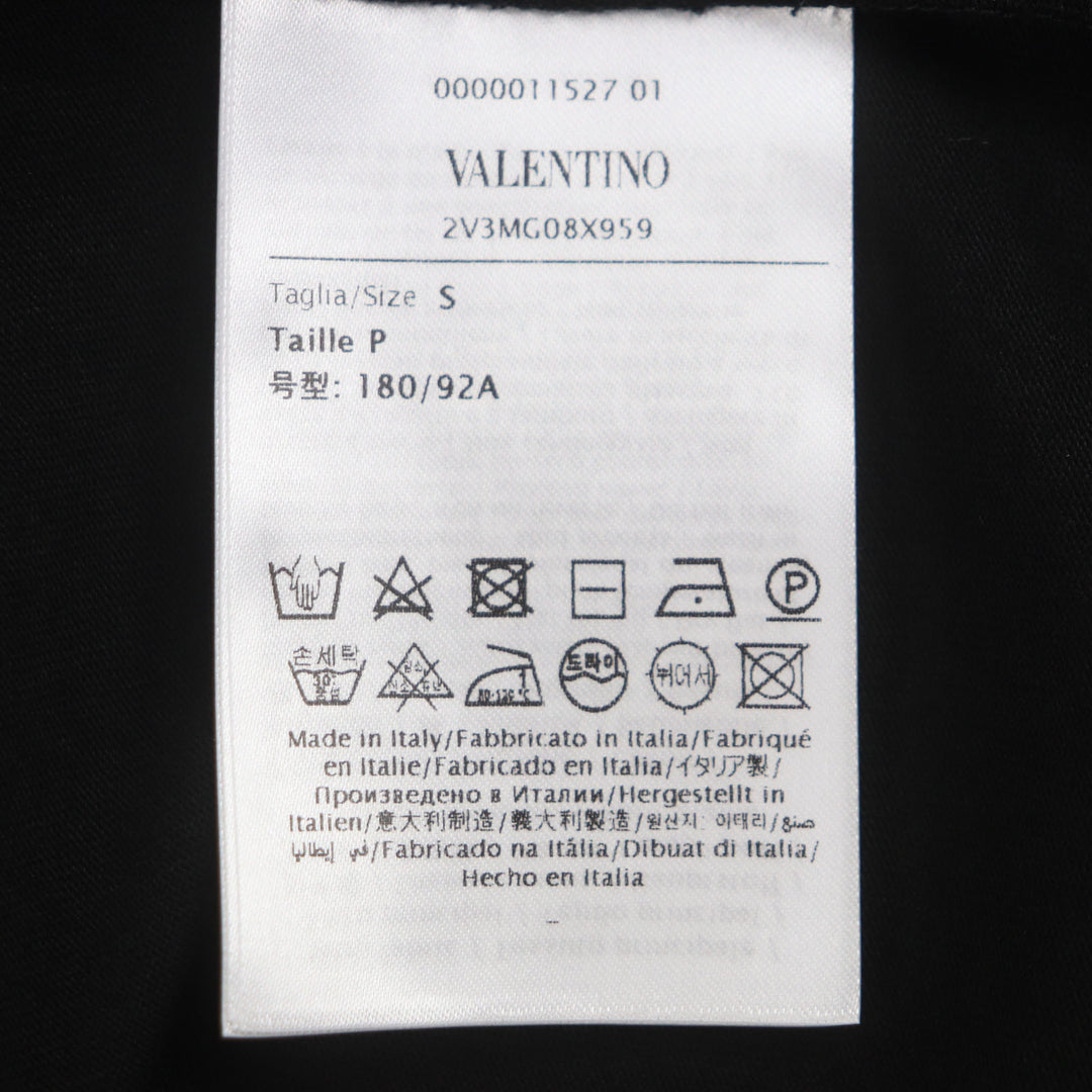 VALENTINO 半袖Tシャツ ブラック コットン メンズ S 2V3MG08X595 美品