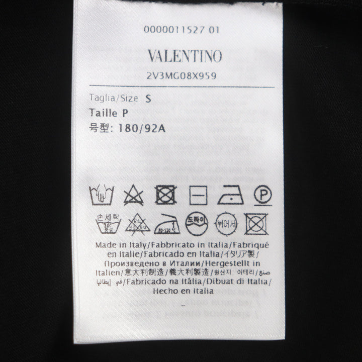 VALENTINO 半袖Tシャツ ブラック コットン メンズ S 2V3MG08X595 美品