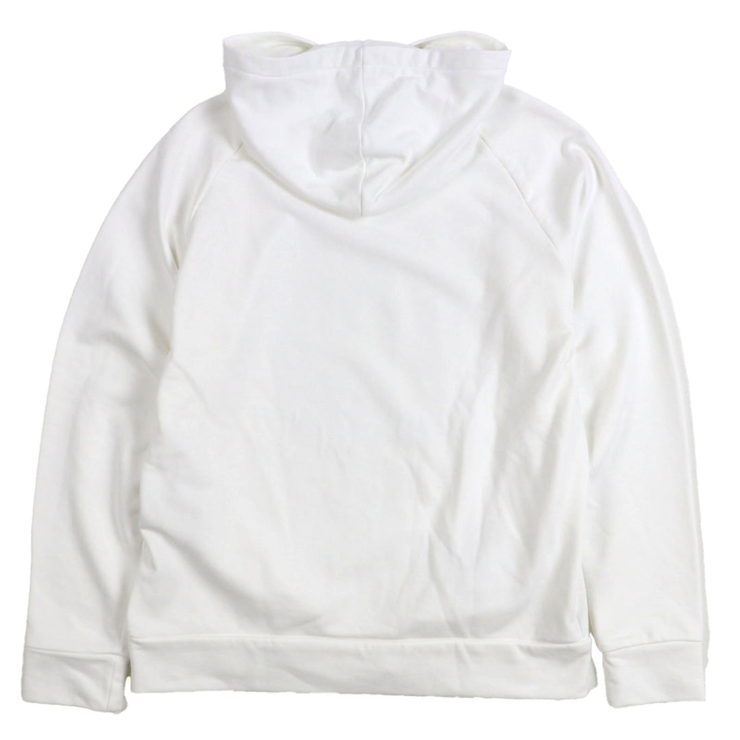 Excellent FENDI hoodie Logo print pullover white cotton mens L FAF595