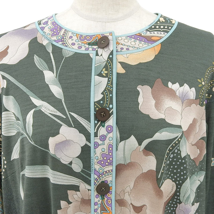 Great LEONARD FASHION cardigan Floral Paisley Pattern Long Sleeve Women 349153