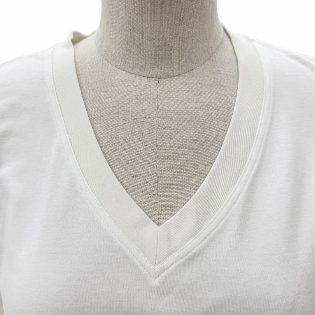 Great HERMES Short sleeve T-shirt white cotton Women 34
