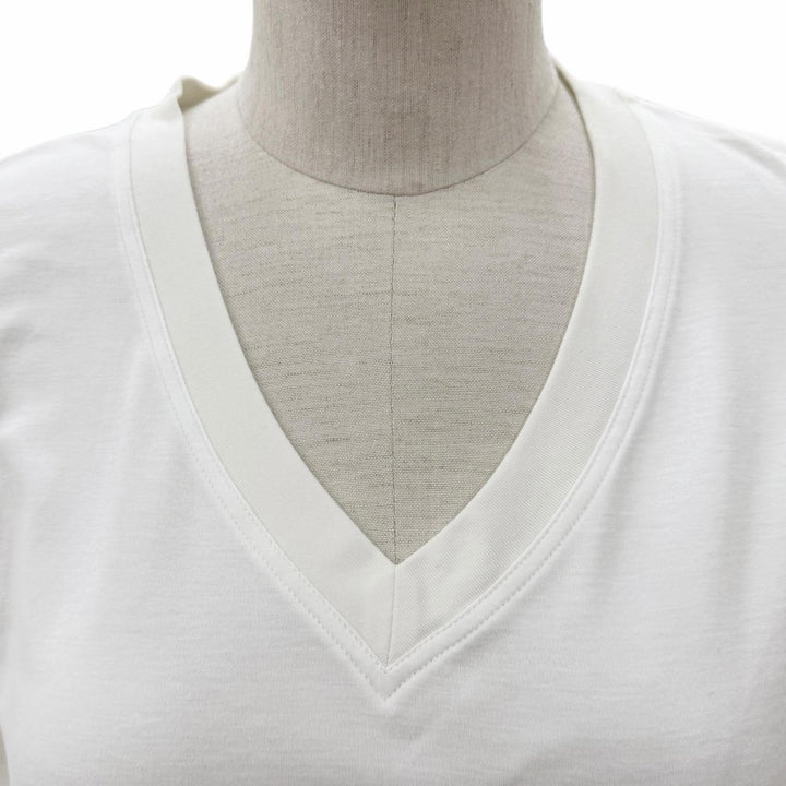 Great HERMES Short sleeve T-shirt white cotton Women 34