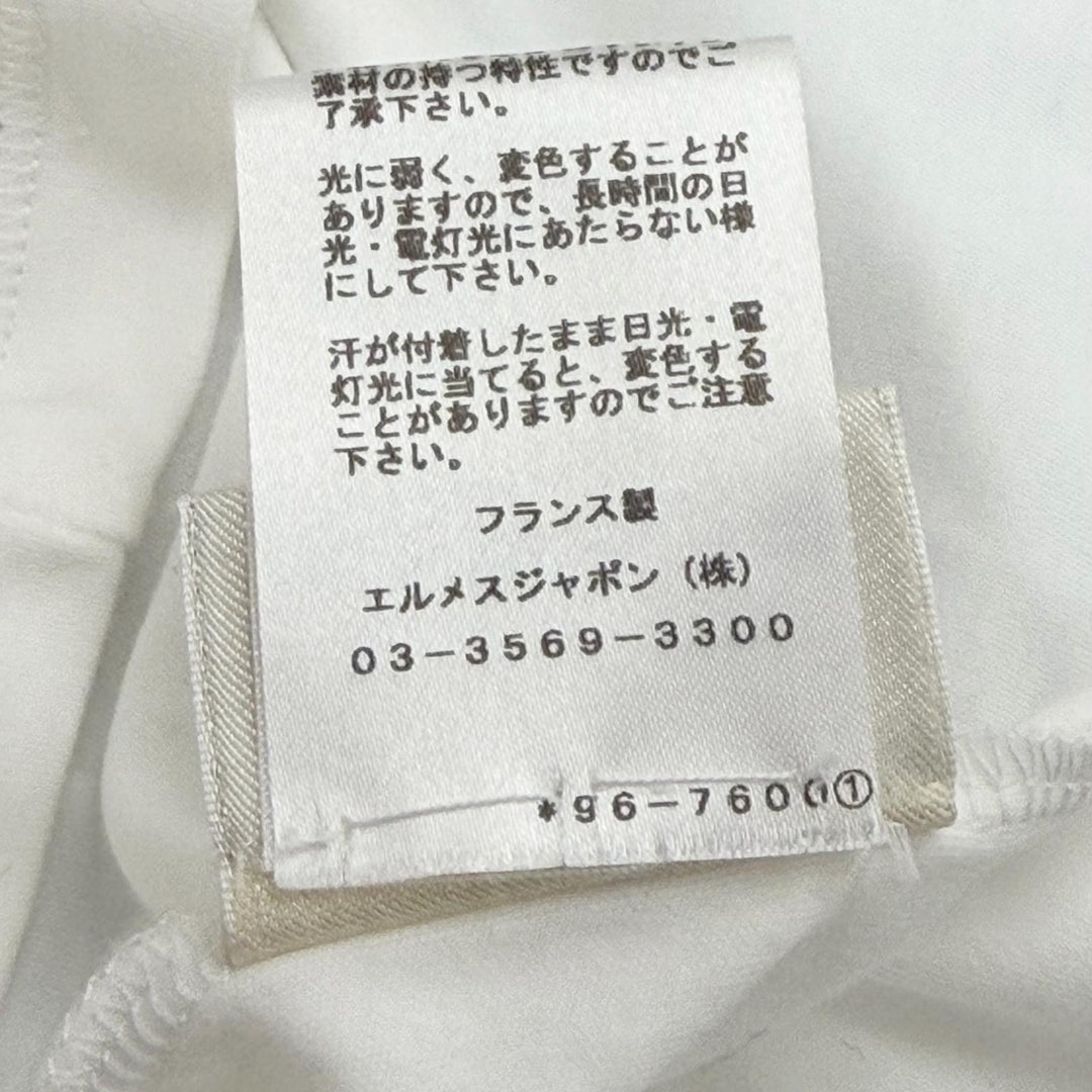 Great HERMES Short sleeve T-shirt white cotton Women 34