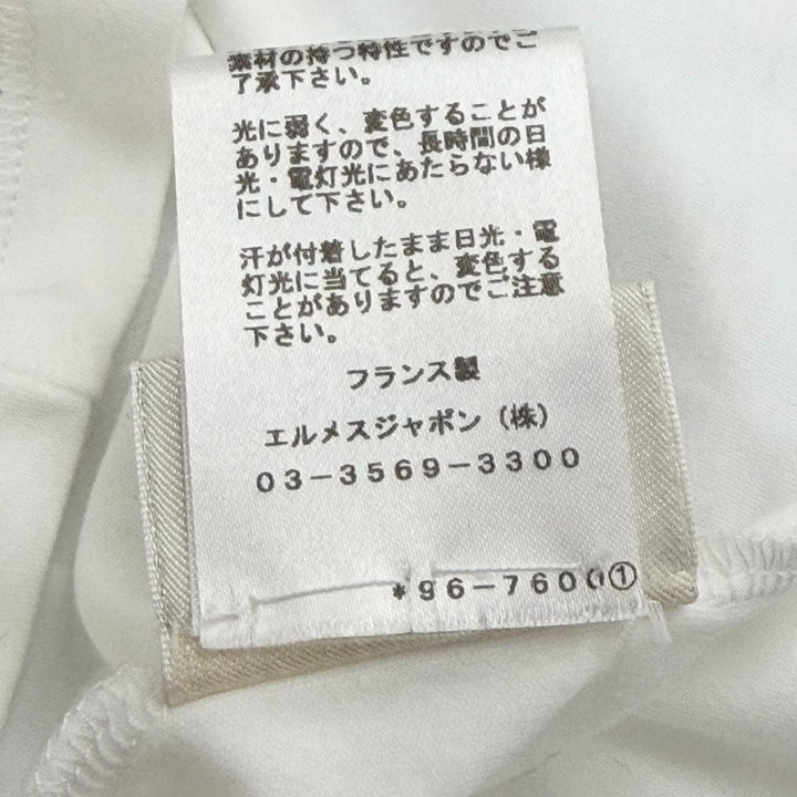 Great HERMES Short sleeve T-shirt white cotton Women 34