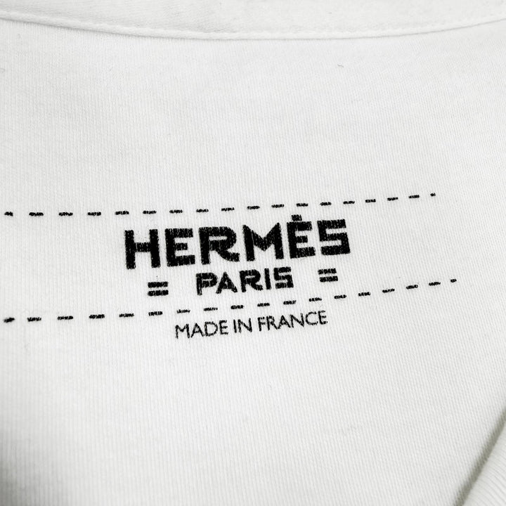 Great HERMES Short sleeve T-shirt white cotton Women 34