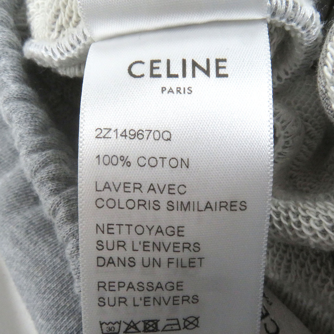 Excellent CELINE Pants Logo Stud Sweat Shorts gray cotton mens S 2Z149670Q