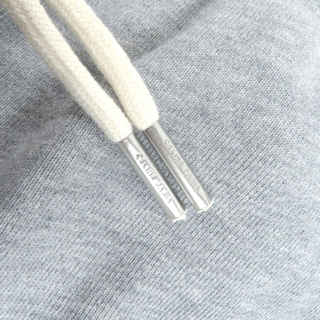 Excellent CELINE Pants Logo Stud Sweat Shorts gray cotton mens S 2Z149670Q