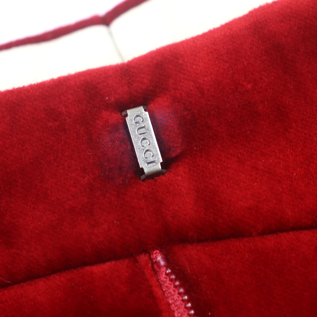Pristine GUCCI Shorts leather velour shorts Red cotton mens 44 675281