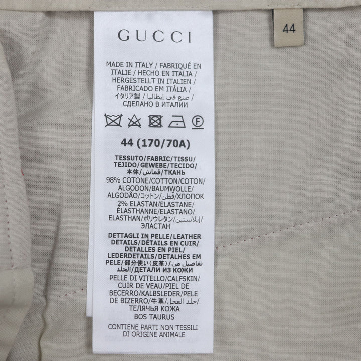 Pristine GUCCI Shorts leather velour shorts Red cotton mens 44 675281