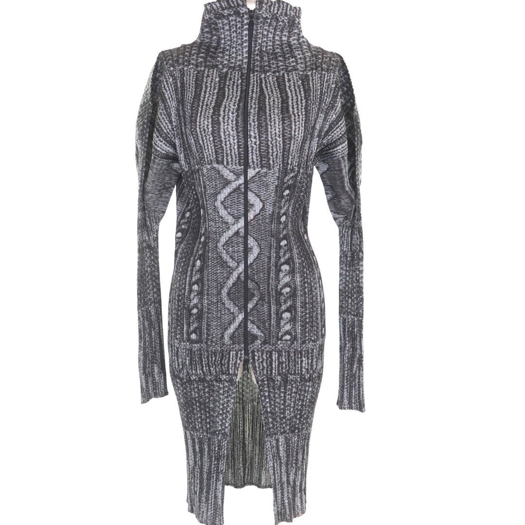 Great PLEATS PLEASE one piece Black Grey polyester Women 3 PP64-JA433