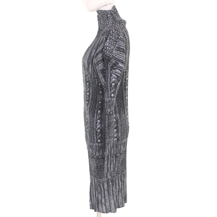 Great PLEATS PLEASE one piece Black Grey polyester Women 3 PP64-JA433