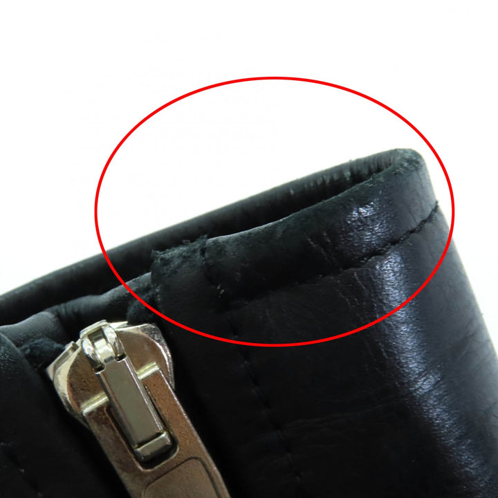 素晴らしい BALENCIAGA レザージャケット スウィングトップ レザー ブラック 牛革 レディース 34 446474