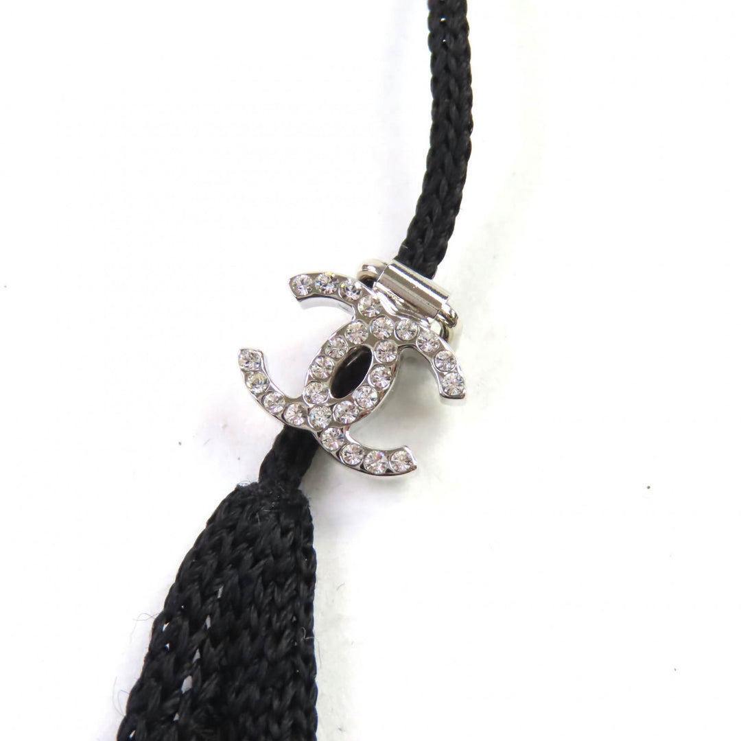 CHANEL ワンピース ラインストーン ココマーク パーツ リボンプリント 34 P76998