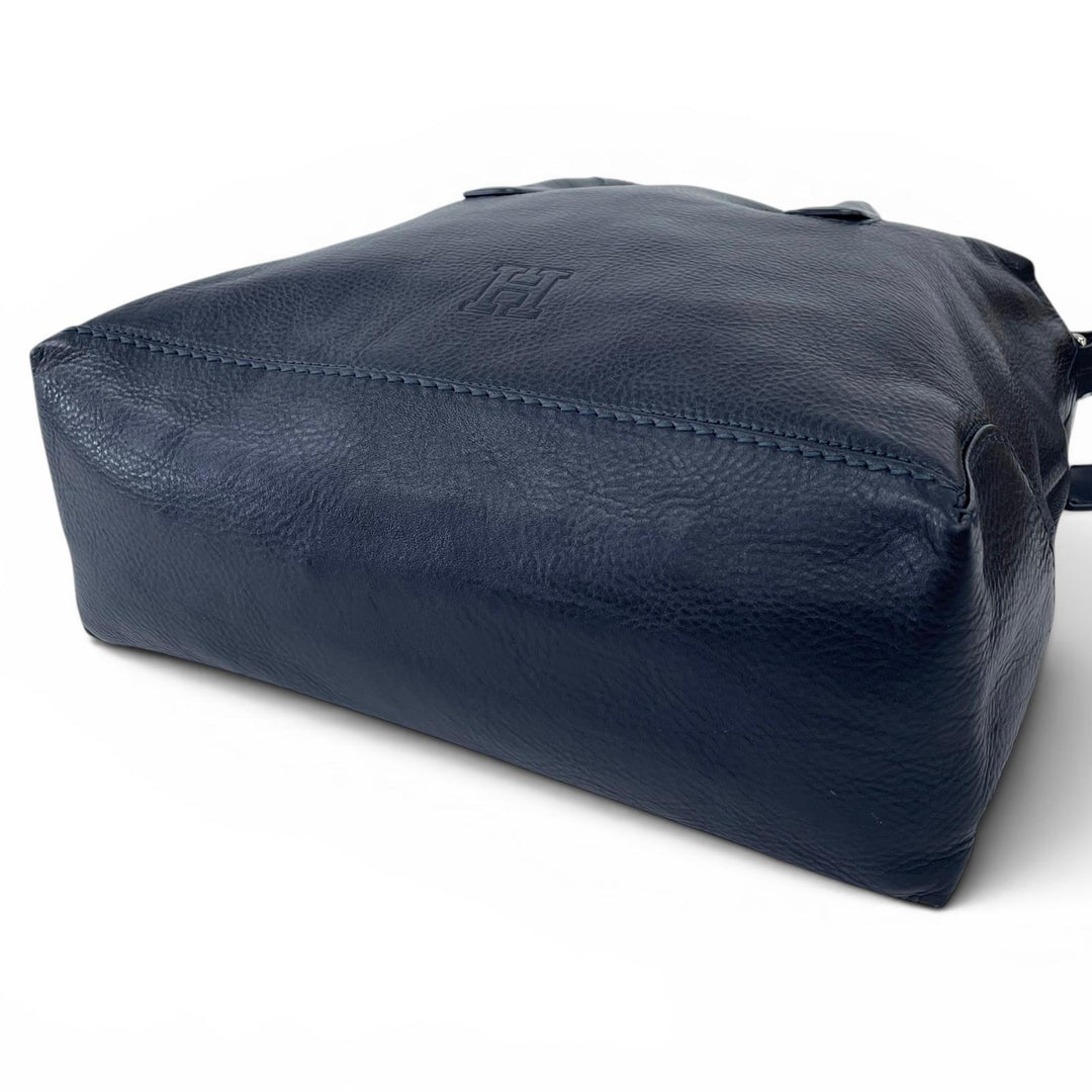 Great HIROFU Shoulder Bag duo 2WAY Dark navy Cowhide Women