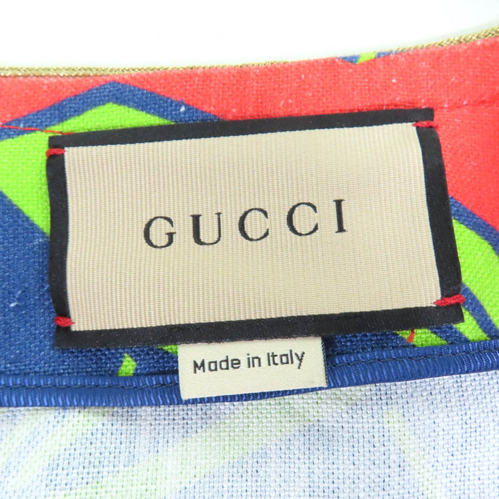 Pristine GUCCI Jacket Nut print belt included multicolor linen Women 36 746401