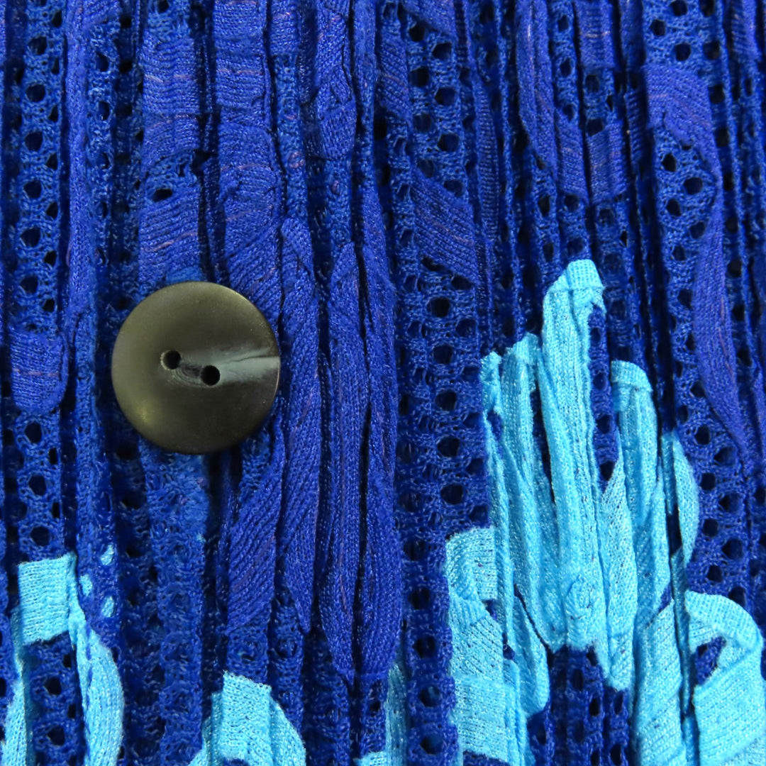 Excellent PLEATS PLEASE cardigan blue polyester Women 3 PP06-JO905