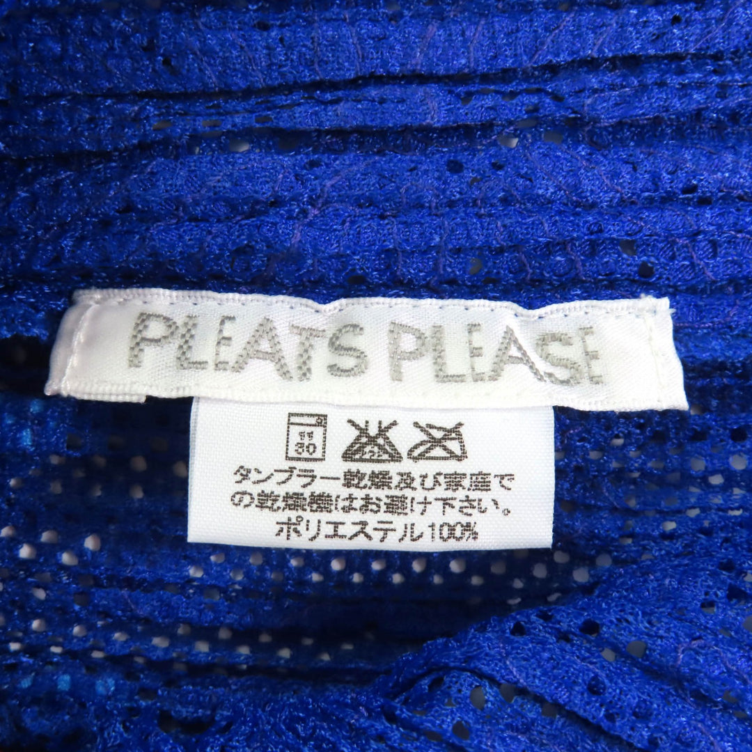 Excellent PLEATS PLEASE cardigan blue polyester Women 3 PP06-JO905