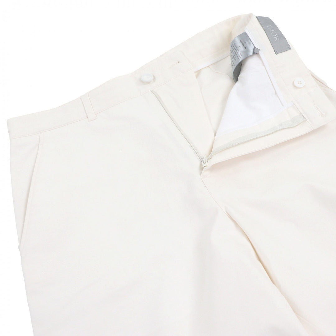 Discounted Great DIOR Pants CD heart logo embroidery Ivory cotton mens 46 493C166A6209