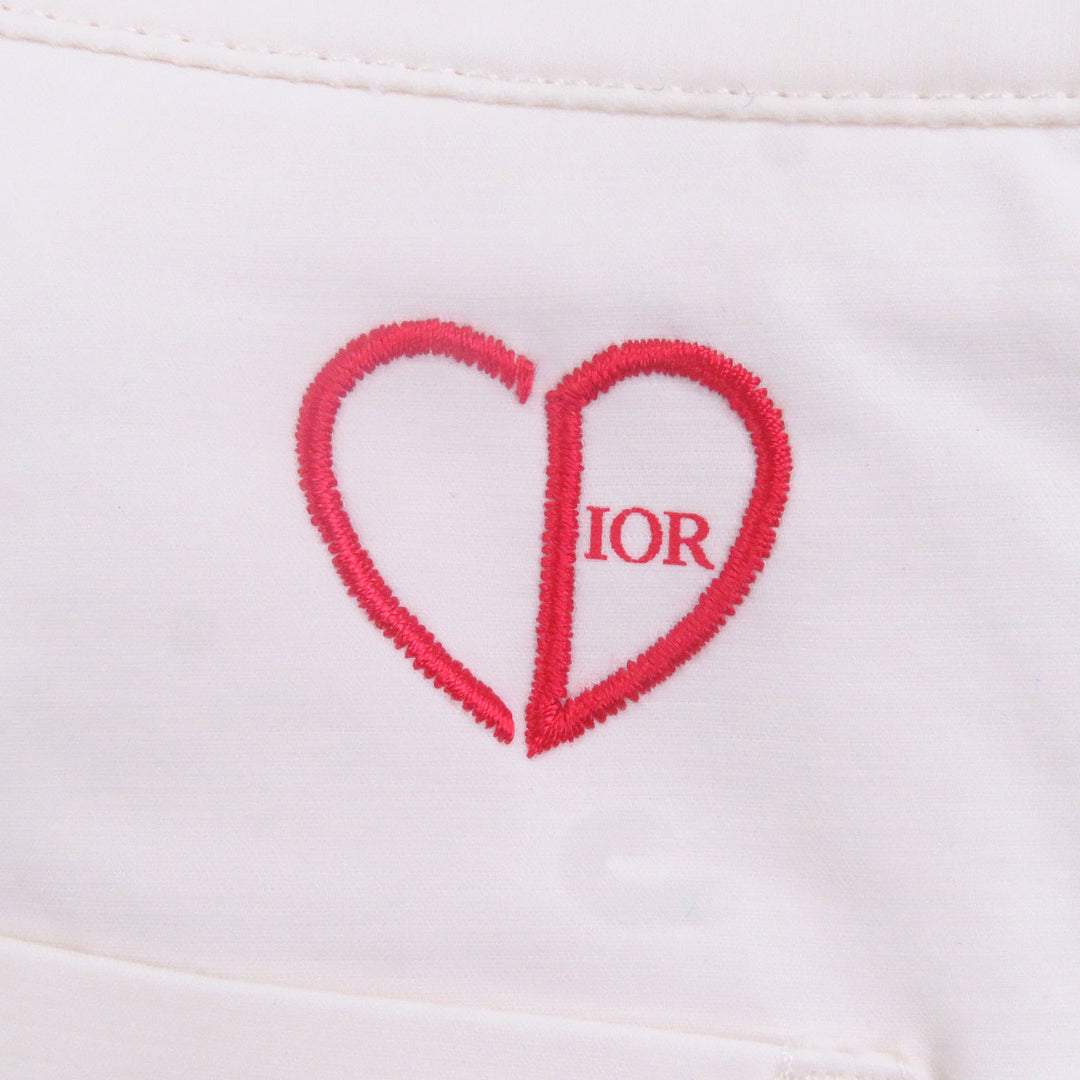 Discounted Great DIOR Pants CD heart logo embroidery Ivory cotton mens 46 493C166A6209