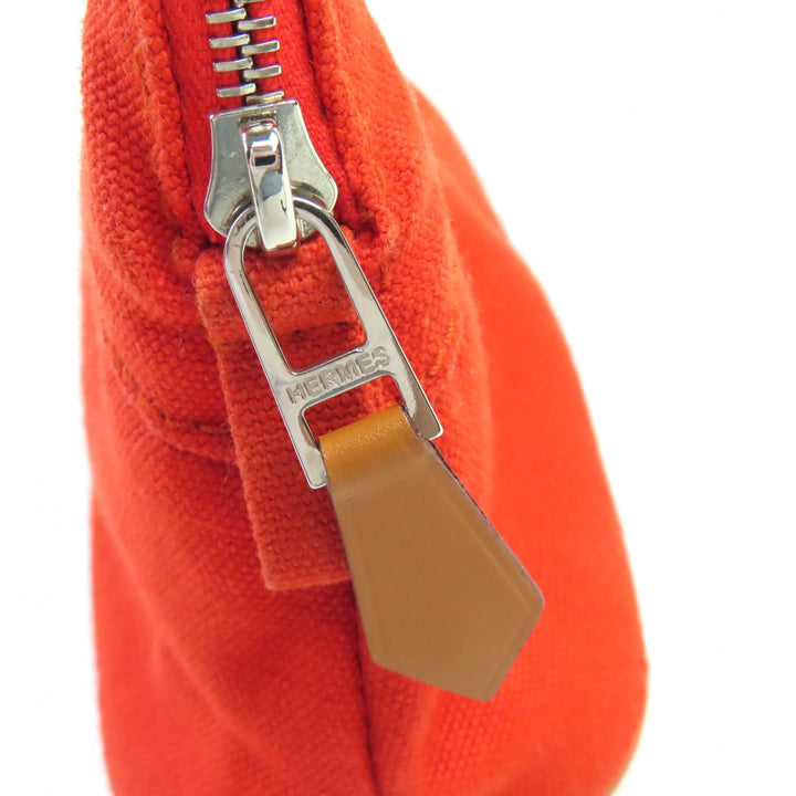 Great HERMES Pouch Bored porch PM Orange cotton Women