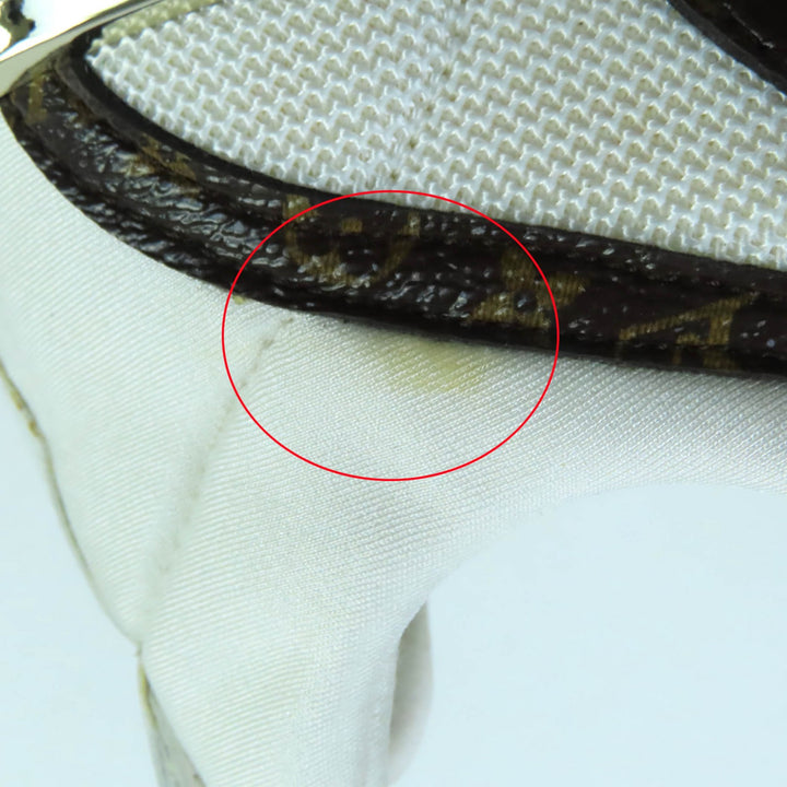 Great LOUIS VUITTON sneakers Lace up White brown Monogram leather Women 35.5