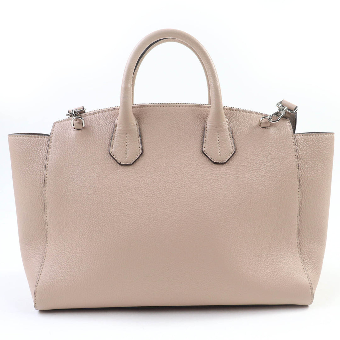 素晴らしい BALLY ショルダーバッグ SOMMET ZIP レザー 2WAY ハンドバッグ ピンクベージュ レザー レディース