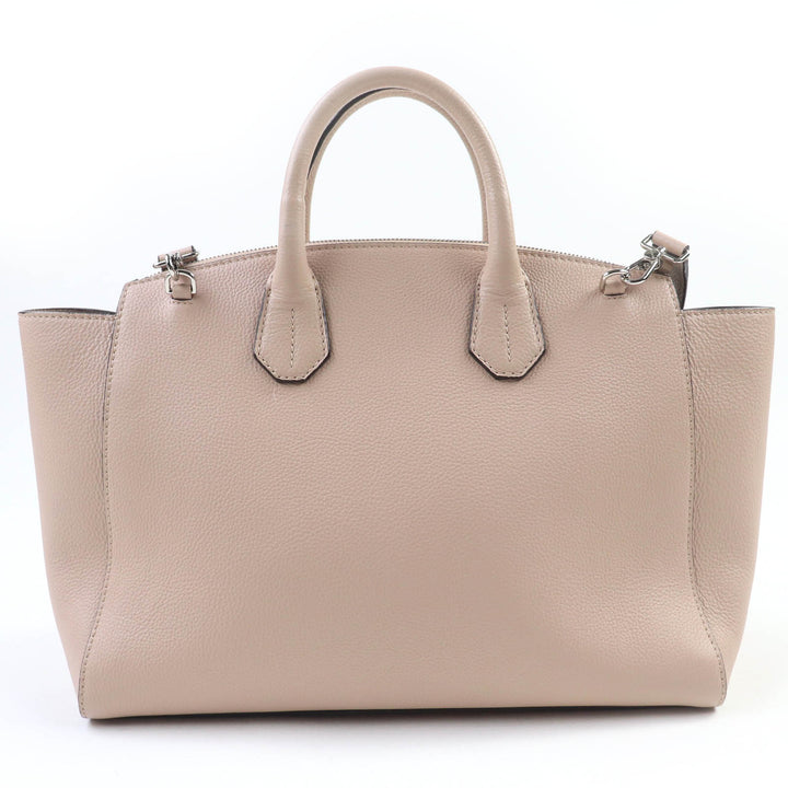 素晴らしい BALLY ショルダーバッグ SOMMET ZIP レザー 2WAY ハンドバッグ ピンクベージュ レザー レディース