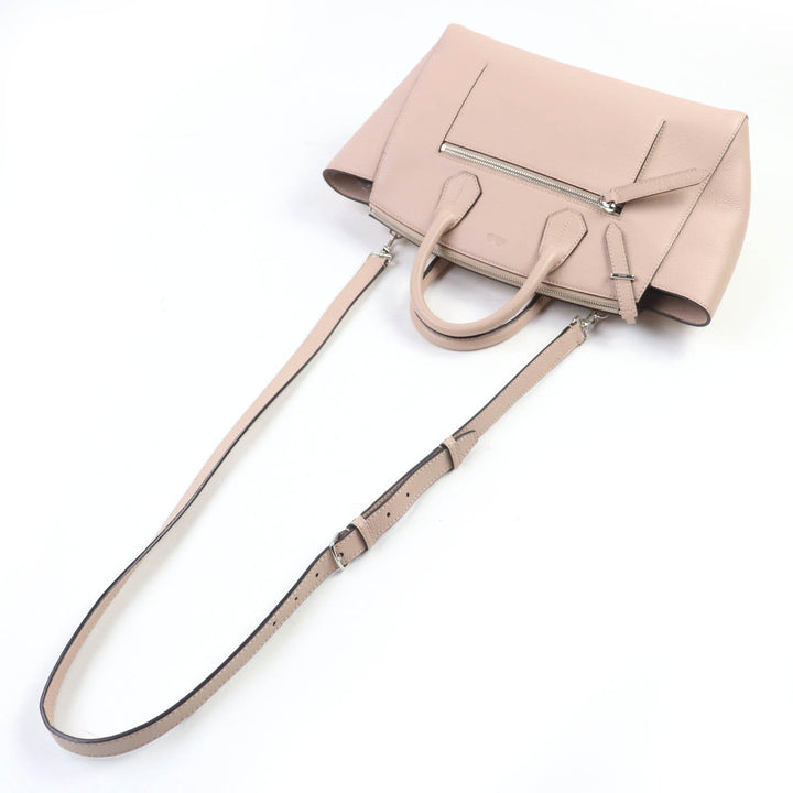 素晴らしい BALLY ショルダーバッグ SOMMET ZIP レザー 2WAY ハンドバッグ ピンクベージュ レザー レディース